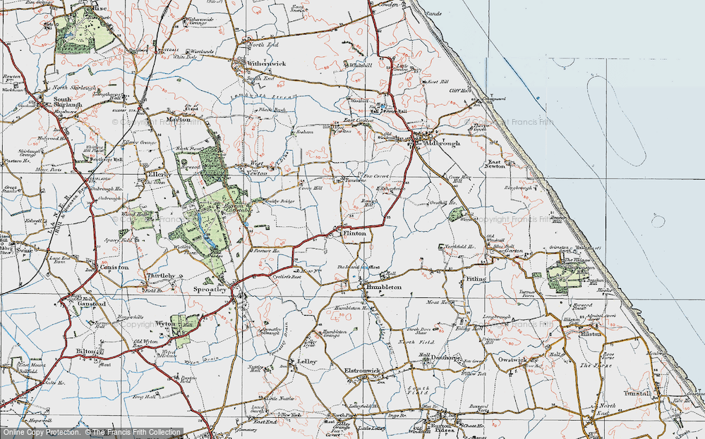 Old Map of Flinton, 1924 in 1924