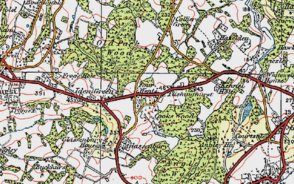 Old map of Flishinghurst in 1921