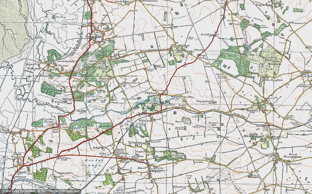 Old Map of Flitcham, 1921 in 1921