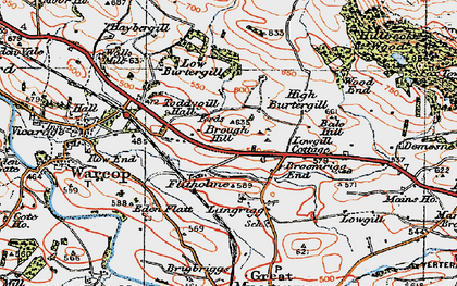 Old map of Toddygill Hall in 1925