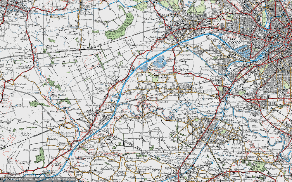 Old Map of Flixton, 1924 in 1924