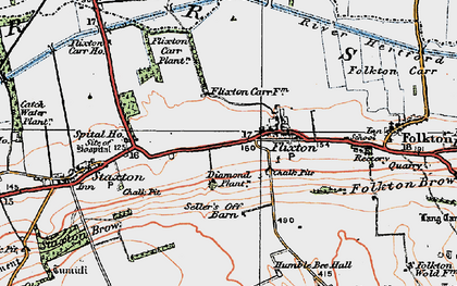 Old map of Flixton in 1925