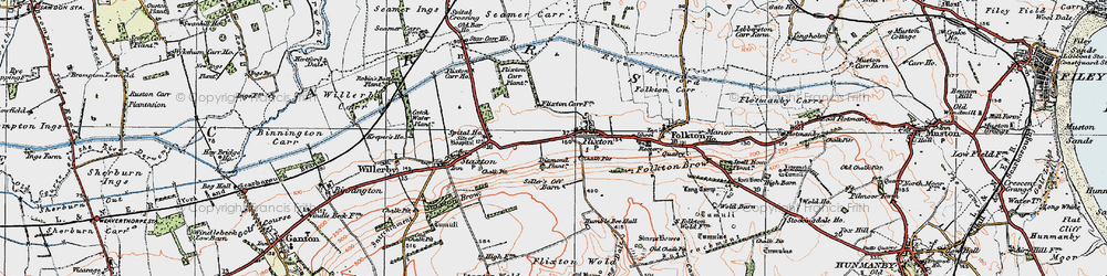 Old map of Flixton in 1925