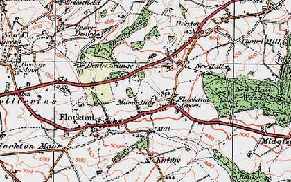 Old map of Flockton Green in 1925