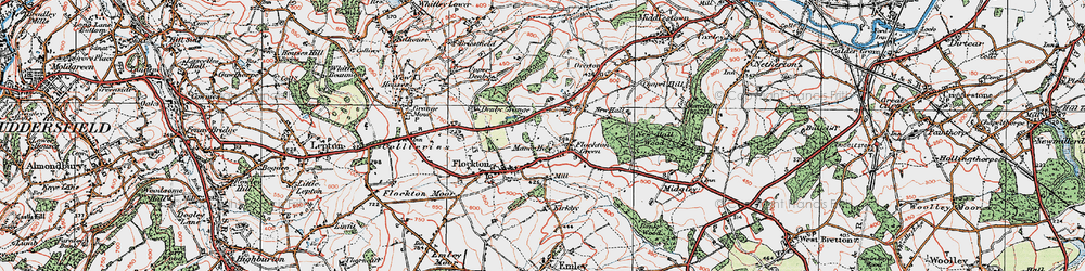 Old map of Flockton Green in 1925