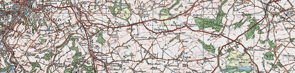 Old map of Flockton Moor in 1925