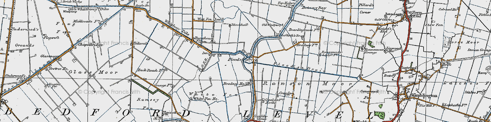 Old map of White Fen in 1920
