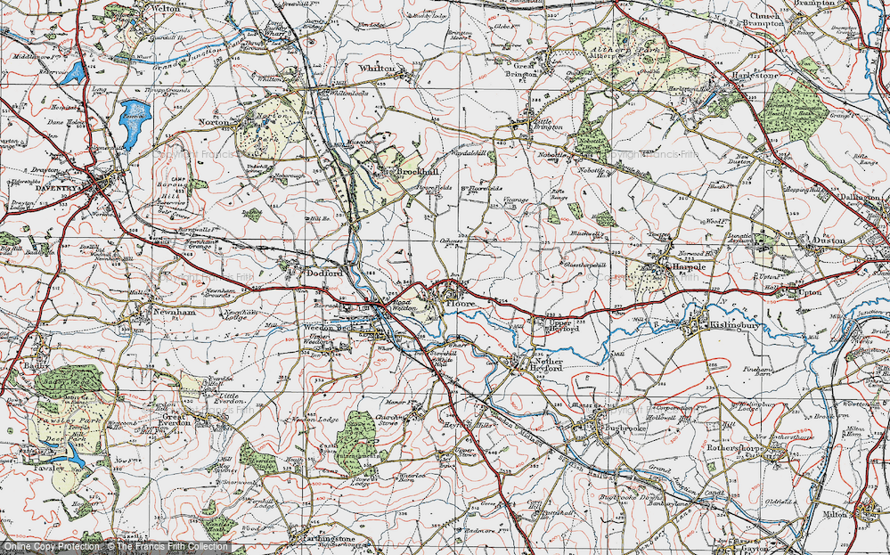 Old Map of Flore, 1919 in 1919