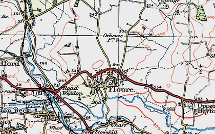 Old map of Flore in 1919