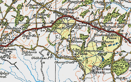 Old map of Flowers Green in 1920