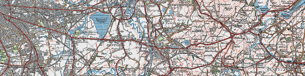Old map of Flowery Field in 1924