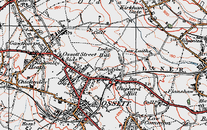 Old map of Flushdyke in 1925