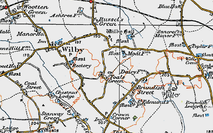 Old map of Foals Green in 1921