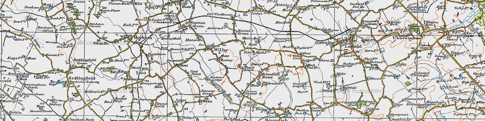 Old map of Foals Green in 1921