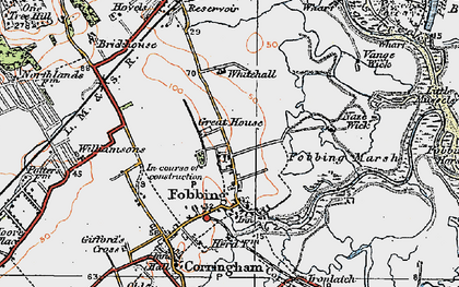 Old map of Fobbing in 1921