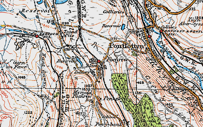 Old map of Fochriw in 1919