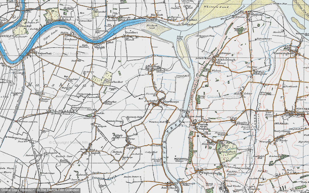 Old Map of Fockerby, 1924 in 1924