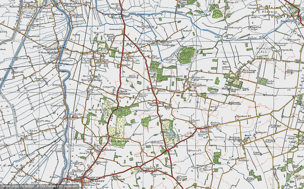 Old Map of Fodderstone Gap, 1922 in 1922