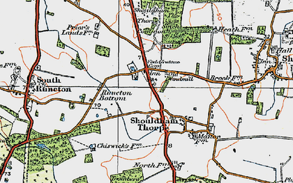 Old map of Fodderstone Gap in 1922