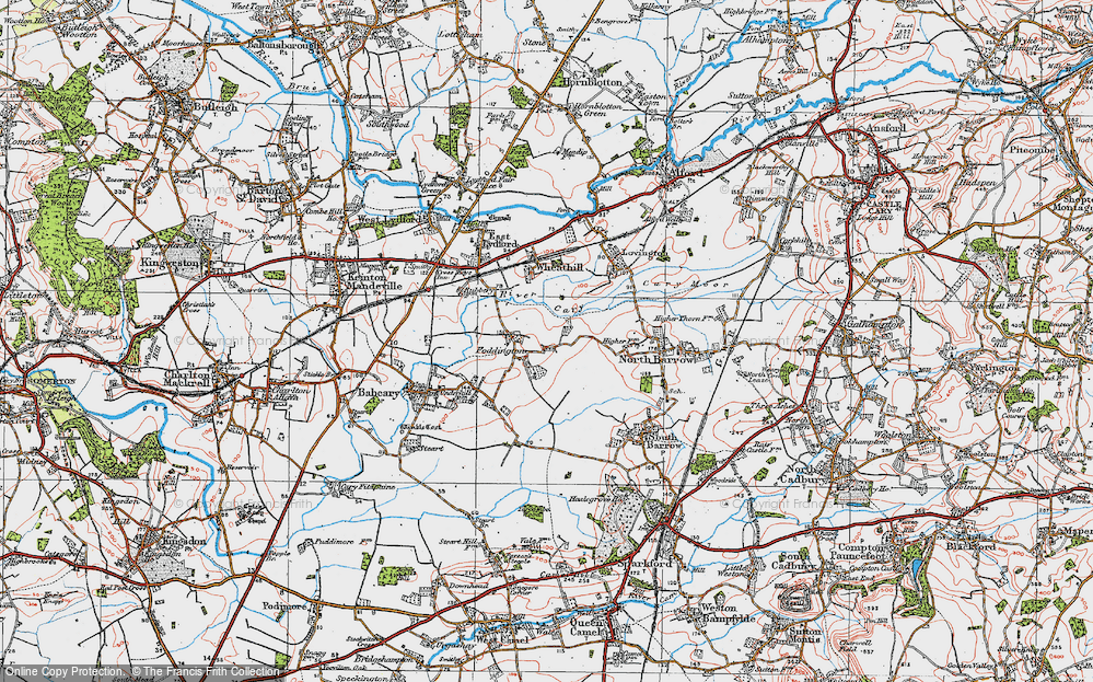 Old Map of Foddington, 1919 in 1919