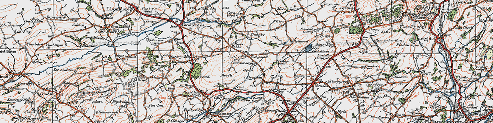Old map of Wîg in 1923