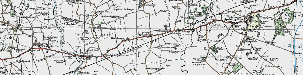 Old map of Allberries in 1924