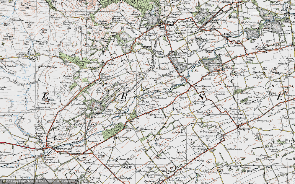 Old Map of Historic Map covering Bogend in 1926