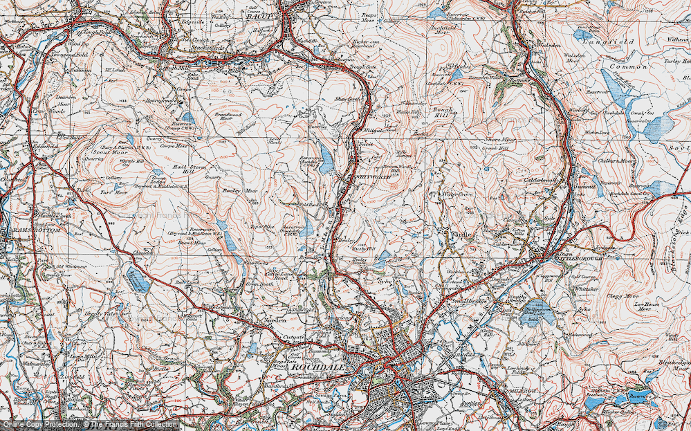 Old Map of Fold Head, 1924 in 1924