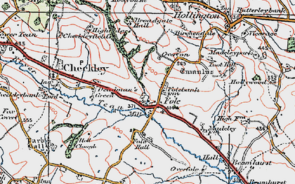 Old map of Fole in 1921