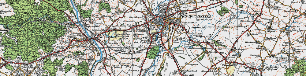 Old map of Foley Park in 1921