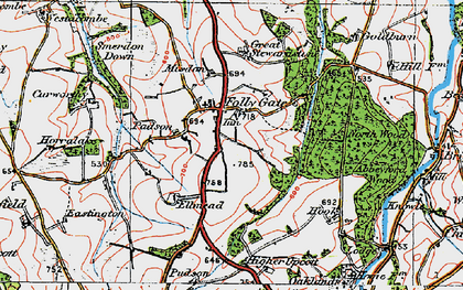 Old map of Folly Gate in 1919