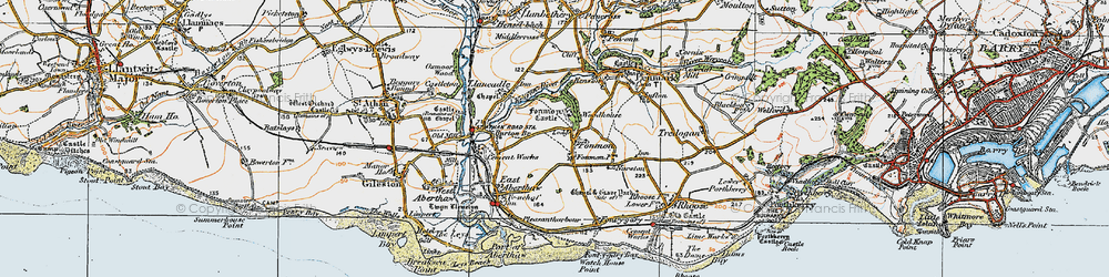 Old map of Fonmon in 1922