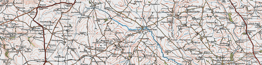 Old map of Fonston in 1919