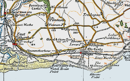 Old map of Font-y-gary in 1922