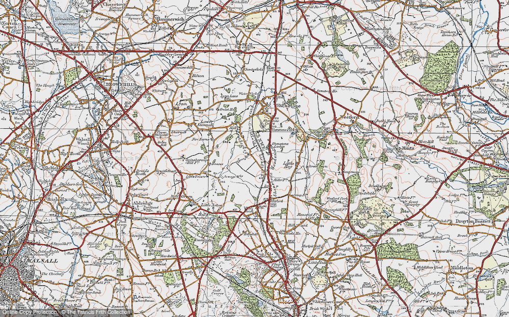 Old Map of Footherley, 1921 in 1921