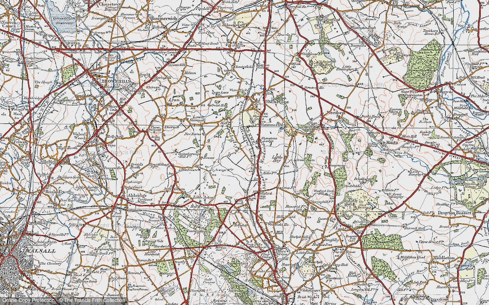 Ryknild Street Roman Road Map Old Maps Of Ryknild Street (Roman Road), Staffordshire