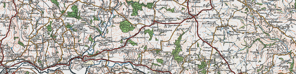 Old map of Footrid in 1920