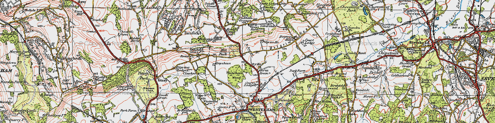 Old map of Force Green in 1920