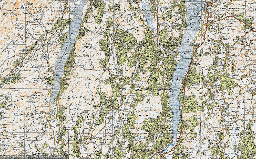 Old Map of Historic Map covering Field Head in 1925