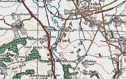 Old map of Wharton Court in 1920