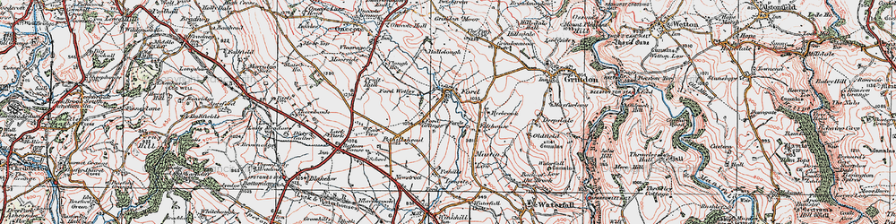 Old map of Bullclough in 1921