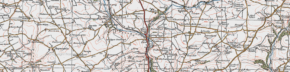Old map of Ford in 1922