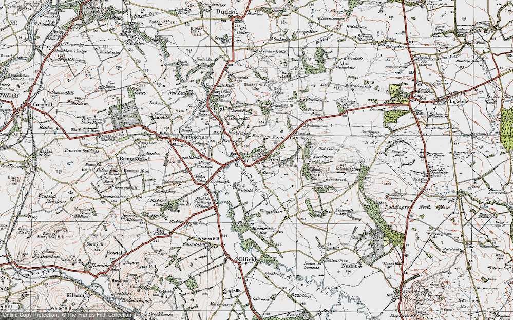 Old Map of Ford, 1926 in 1926