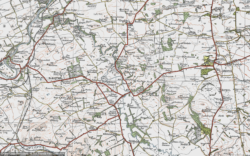 Old Map of Historic Map covering Lethamhill in 1926