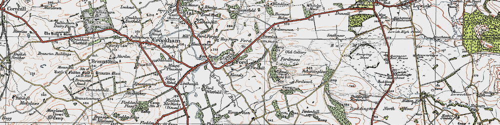 Old map of Barmoor Ridge in 1926