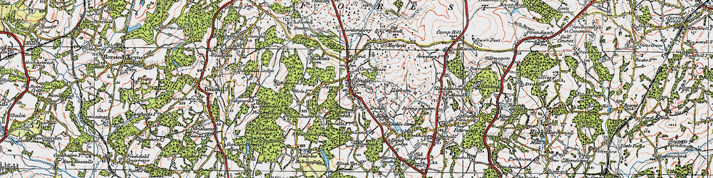 Old map of Ford's Green in 1920