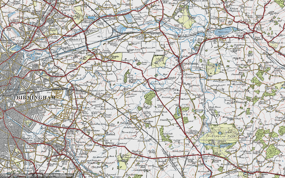 Old Map of Fordbridge, 1921 in 1921