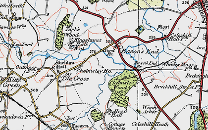 Old map of Fordbridge in 1921