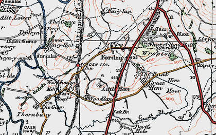 Old map of Forden in 1921
