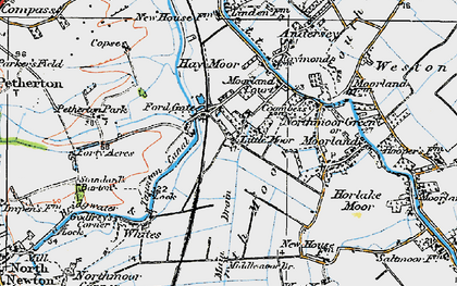 Old map of Fordgate in 1919